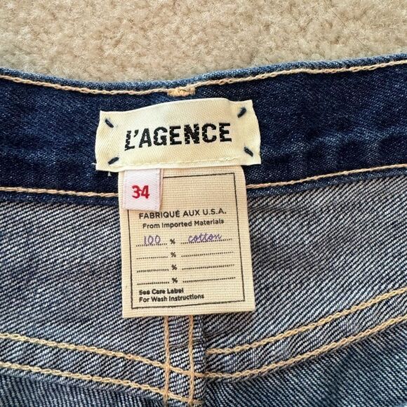 Women’s L’agence Audrey Mid Rise Denim Shorts Sz 34 NWT - Picture 2 of 4